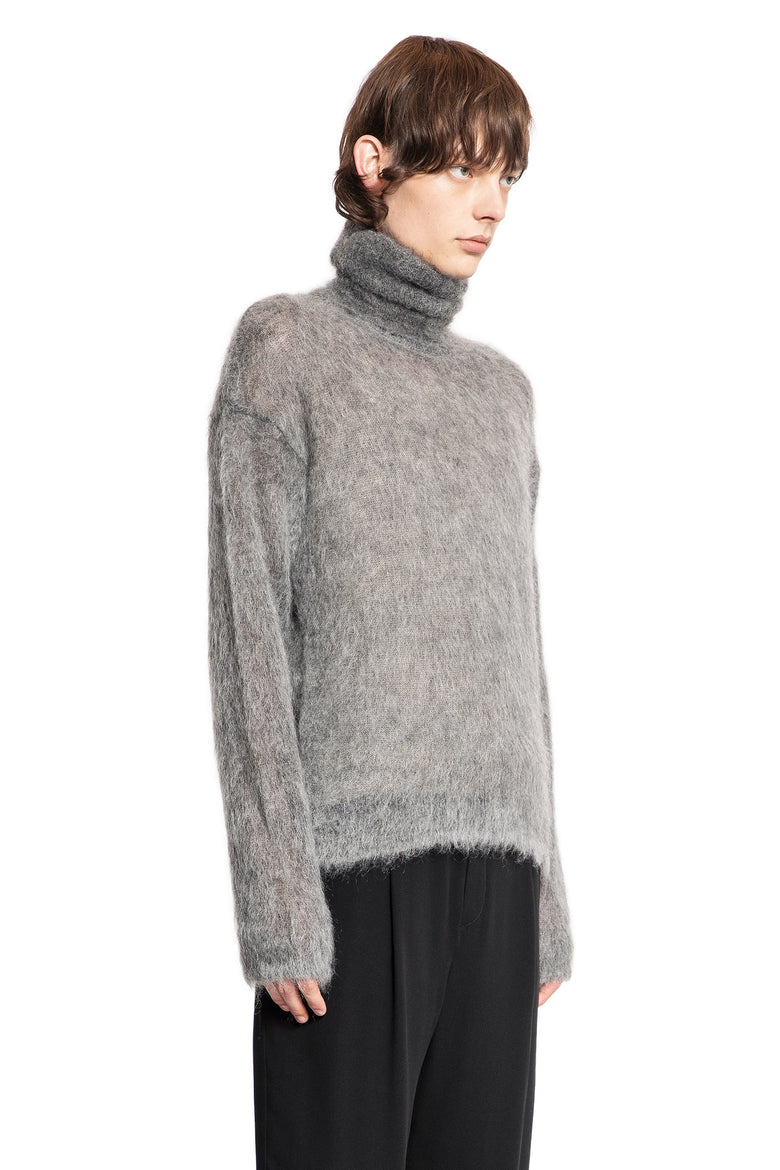 SAINT LAURENT MAN GREY KNITWEAR