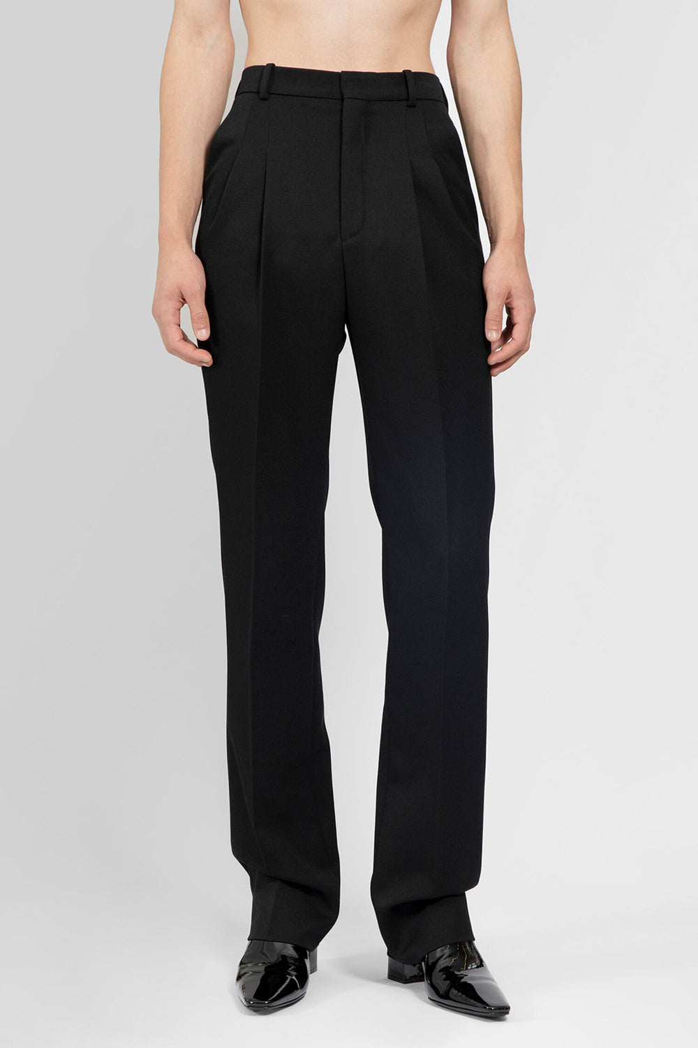 SAINT LAURENT MAN BLACK TROUSERS