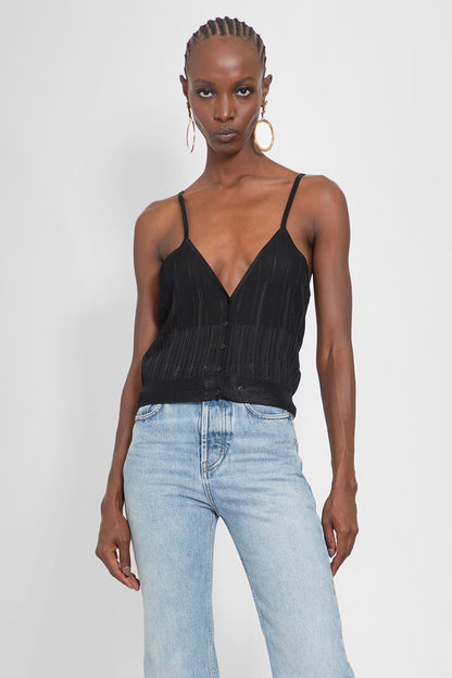 Antonioli SAINT LAURENT WOMAN BLACK TOPS