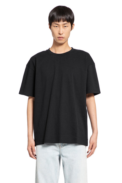 SAINT LAURENT MAN BLACK T-SHIRTS & TANK TOPS