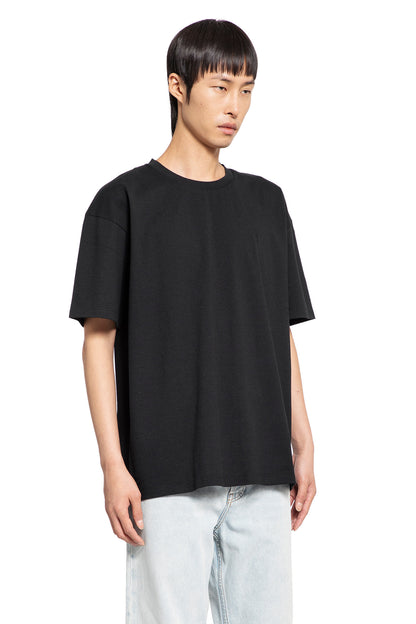 SAINT LAURENT MAN BLACK T-SHIRTS & TANK TOPS