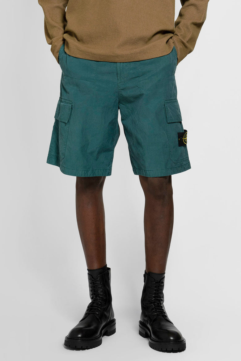 STONE ISLAND STONE ISLAND MAN GREEN SHORTS & SKIRTS man