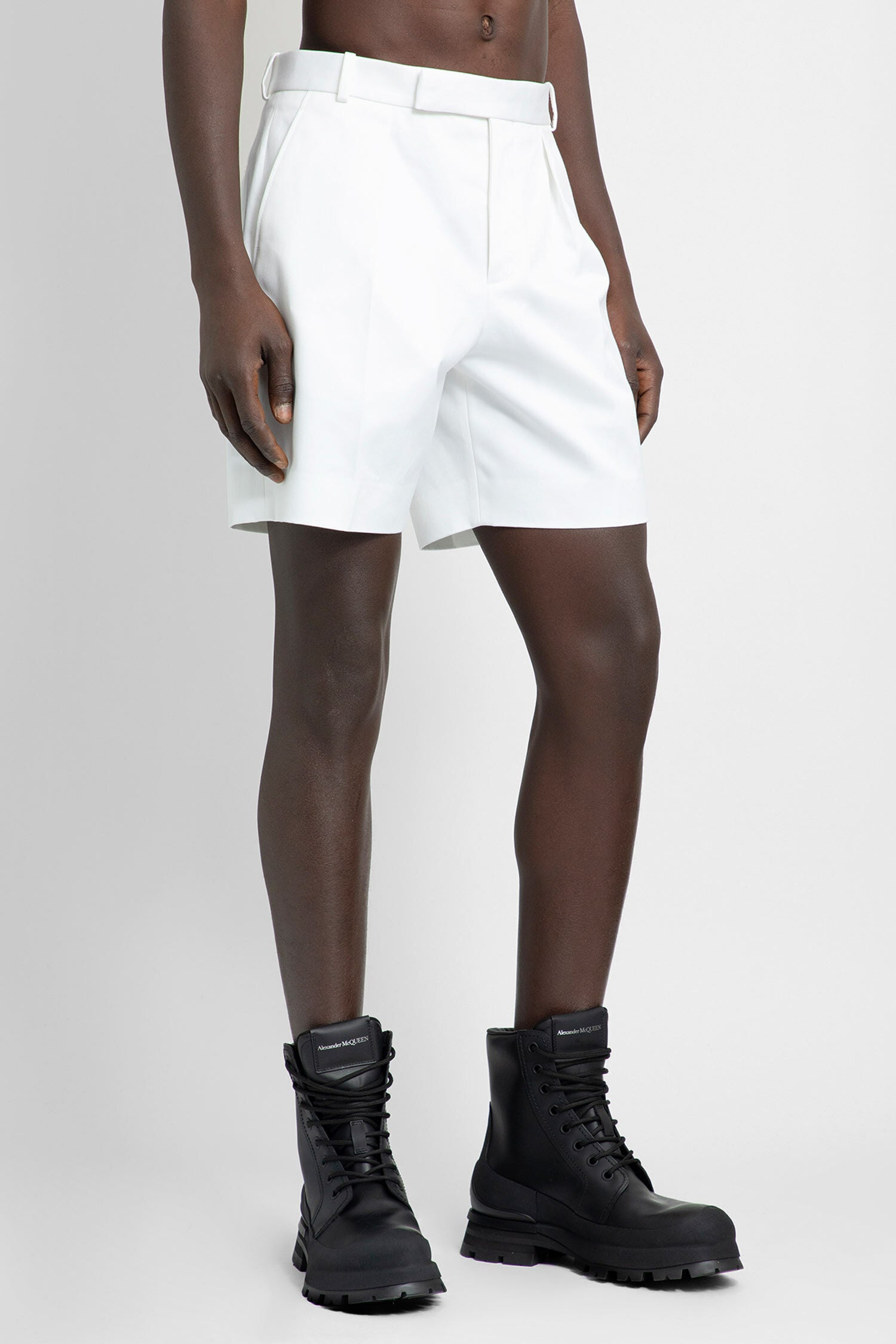 ALEXANDER MCQUEEN MAN WHITE SHORTS & SKIRTS