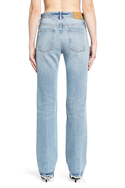 SAINT LAURENT WOMAN BLUE JEANS