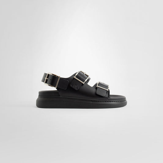 ALEXANDER MCQUEEN MAN BLACK SANDALS & SLIDES