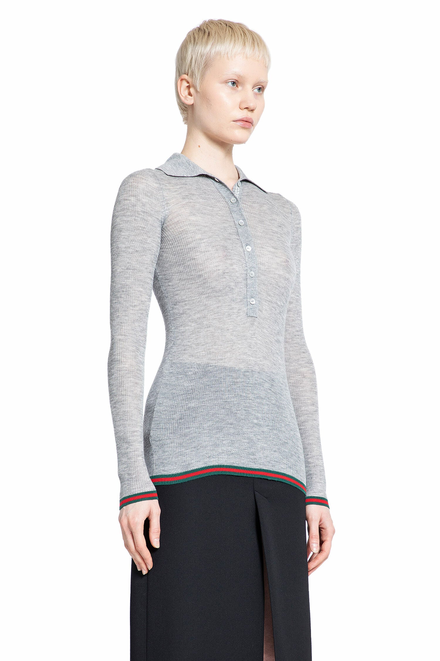 GUCCI WOMAN GREY KNITWEAR