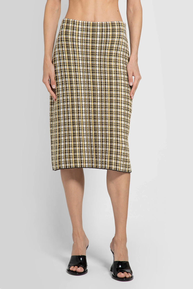 BOTTEGA VENETA Check Jacquard Midi Skirt woman