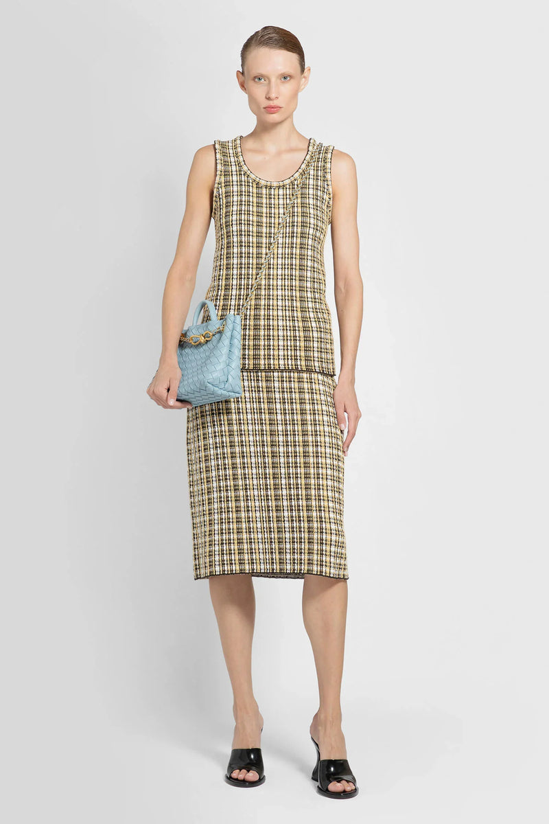 BOTTEGA VENETA Check Jacquard Midi Skirt woman