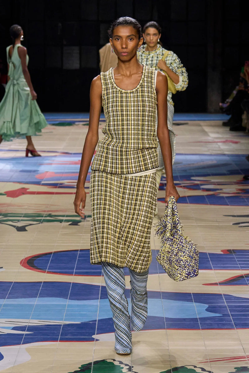 BOTTEGA VENETA Check Jacquard Midi Skirt woman
