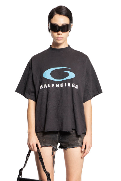 Antonioli BALENCIAGA WOMAN BLACK T-SHIRTS & TANK TOPS