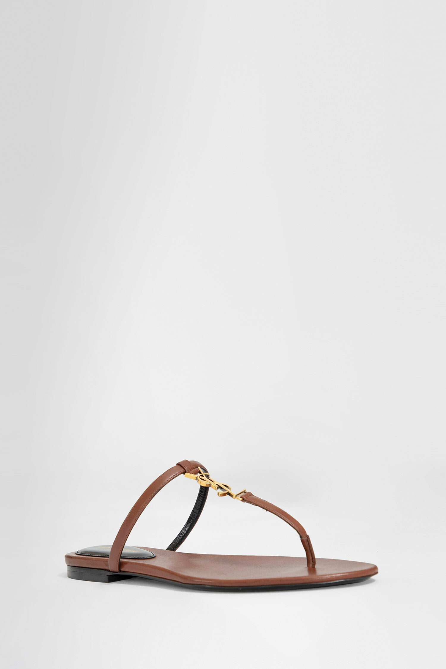 SAINT LAURENT WOMAN BROWN SANDALS