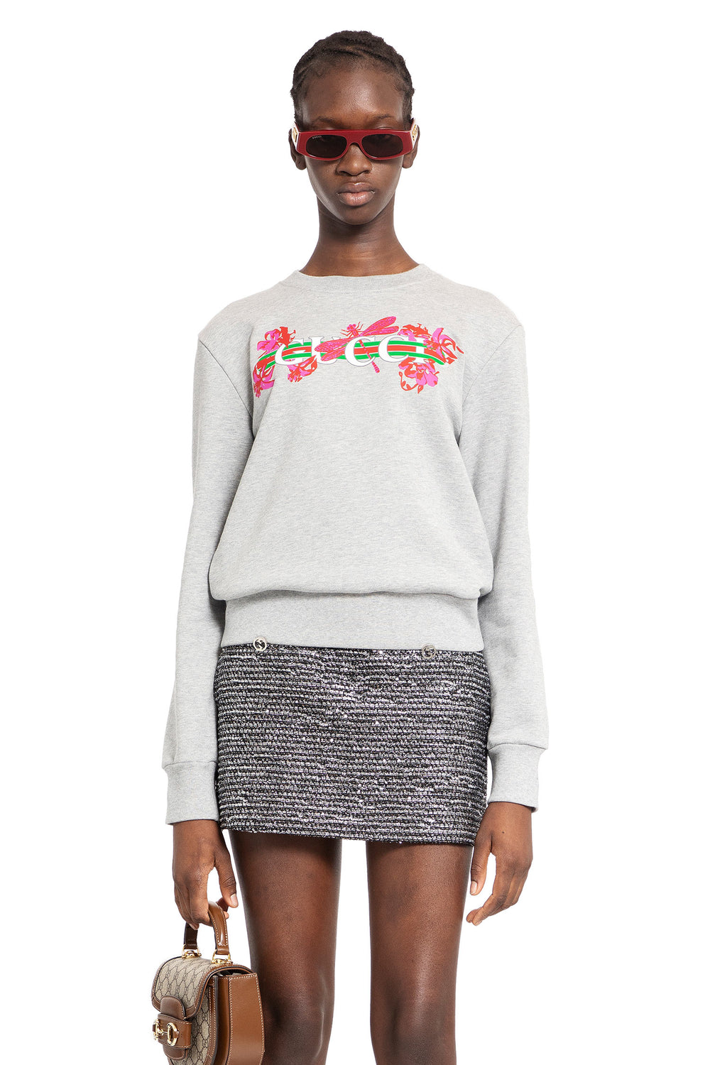 GUCCI WOMAN GREY SWEATSHIRTS