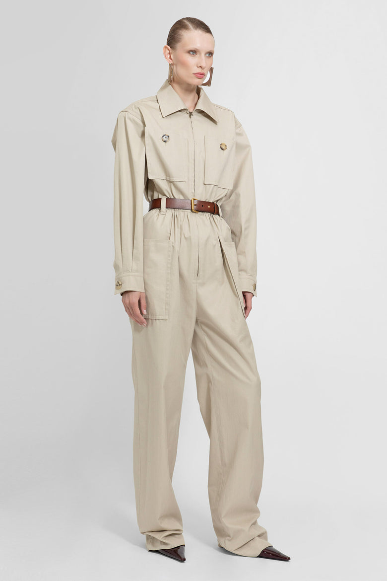 SAINT LAURENT WOMAN BEIGE JUMPSUITS