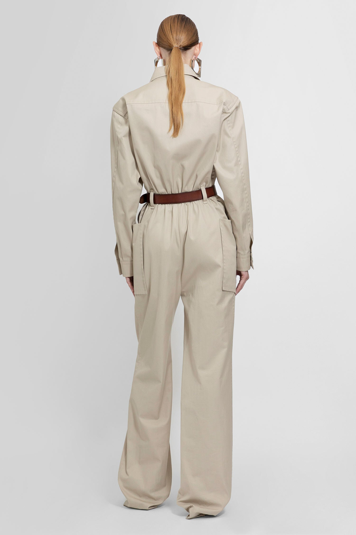 SAINT LAURENT WOMAN BEIGE JUMPSUITS