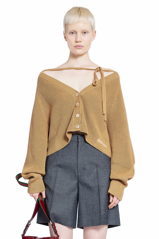 GUCCI WOMAN BEIGE KNITWEAR