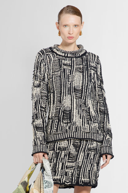 Antonioli BOTTEGA VENETA WOMAN BLACK&WHITE KNITWEAR