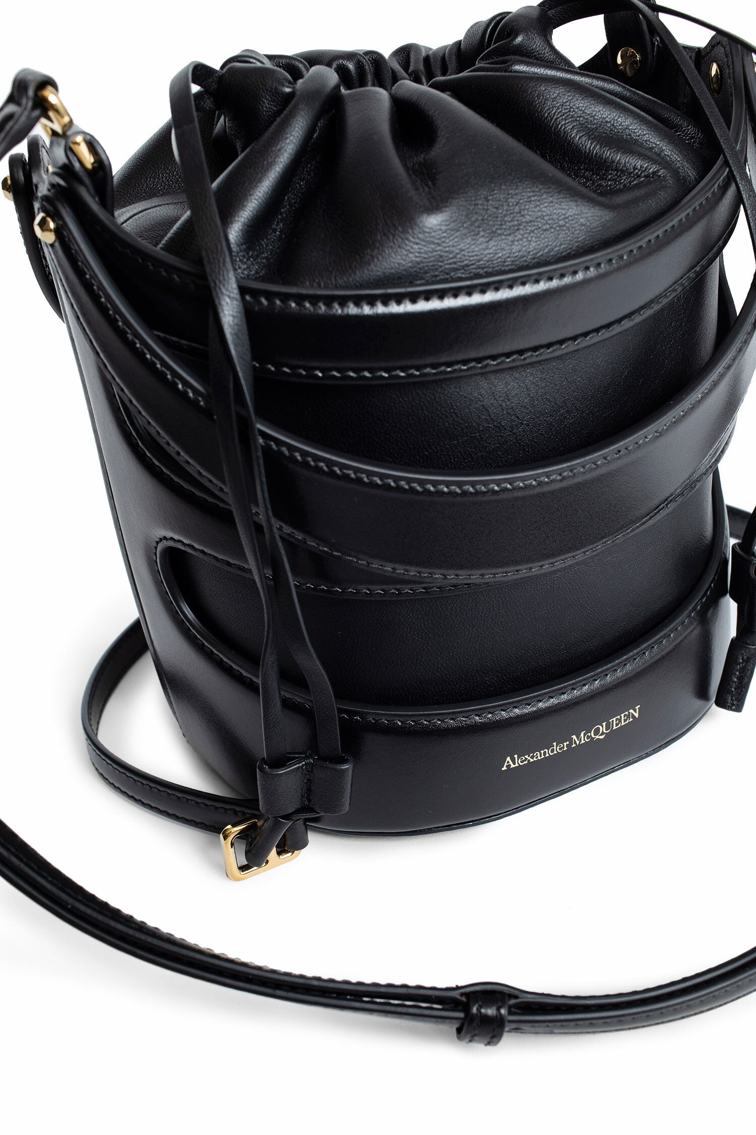 ALEXANDER MCQUEEN WOMAN BLACK TOP HANDLE BAGS