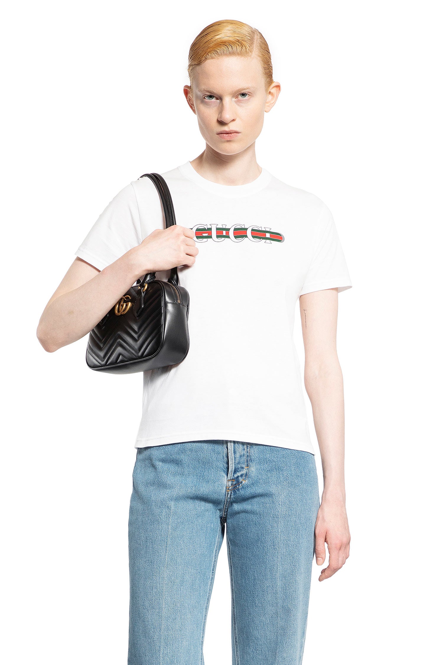 GUCCI WOMAN WHITE T-SHIRTS & TANK TOPS