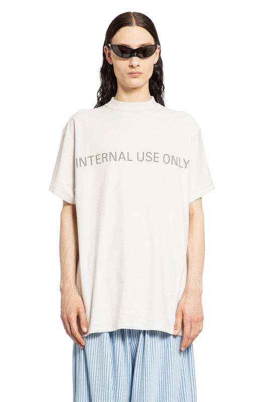 BALENCIAGA MAN OFF-WHITE T-SHIRTS & TANK TOPS