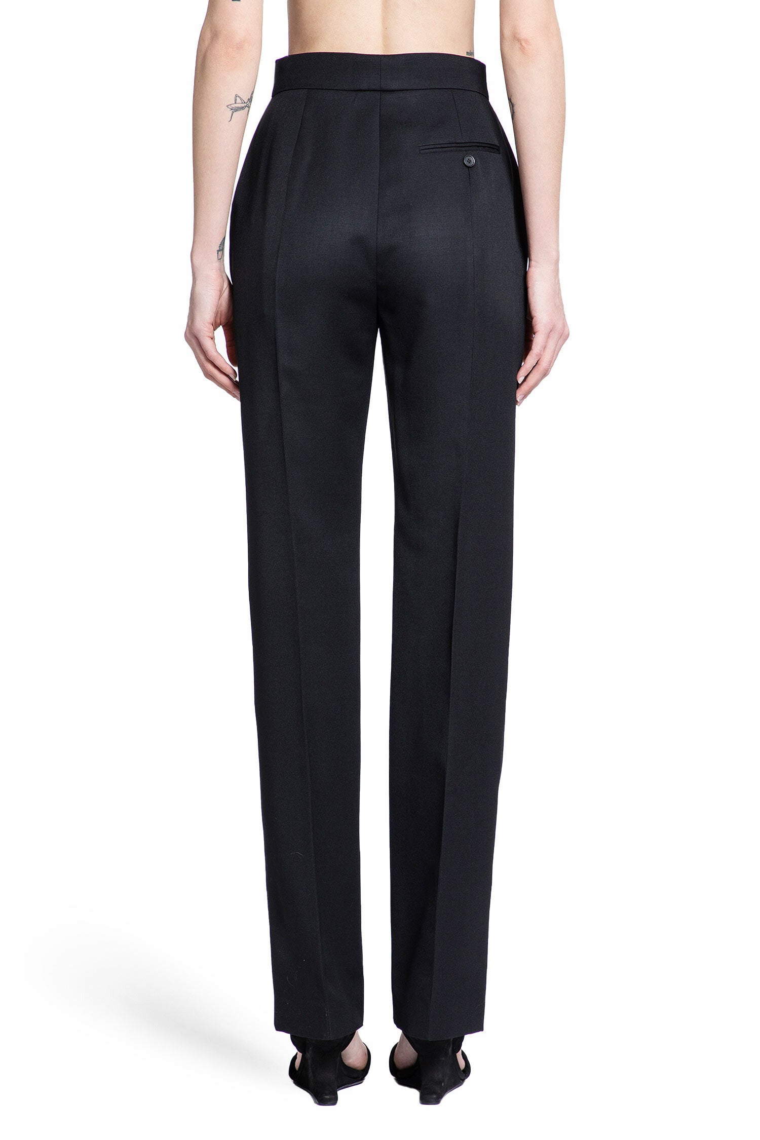 ALEXANDER MCQUEEN WOMAN BLACK TROUSERS