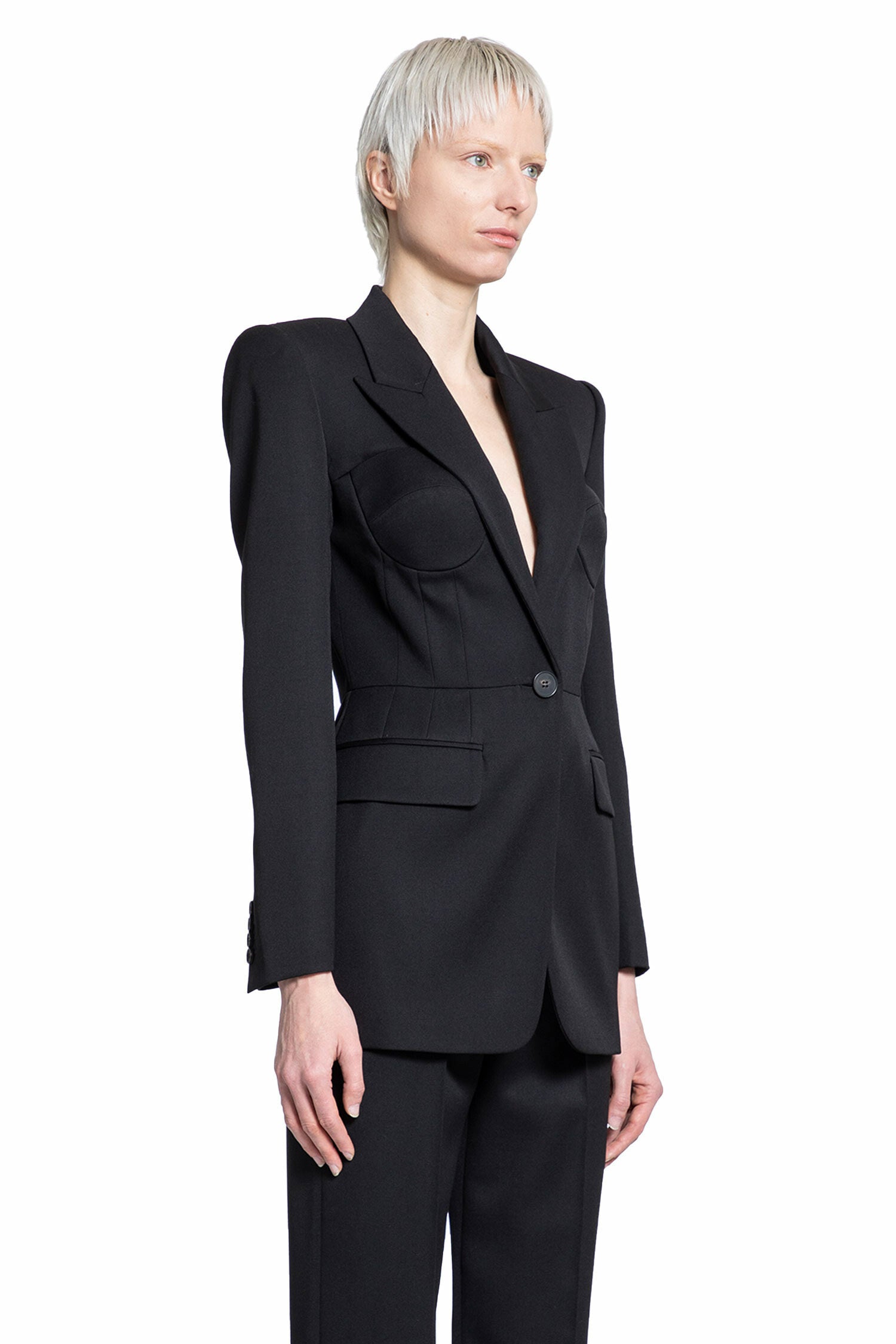 ALEXANDER MCQUEEN WOMAN BLACK BLAZERS