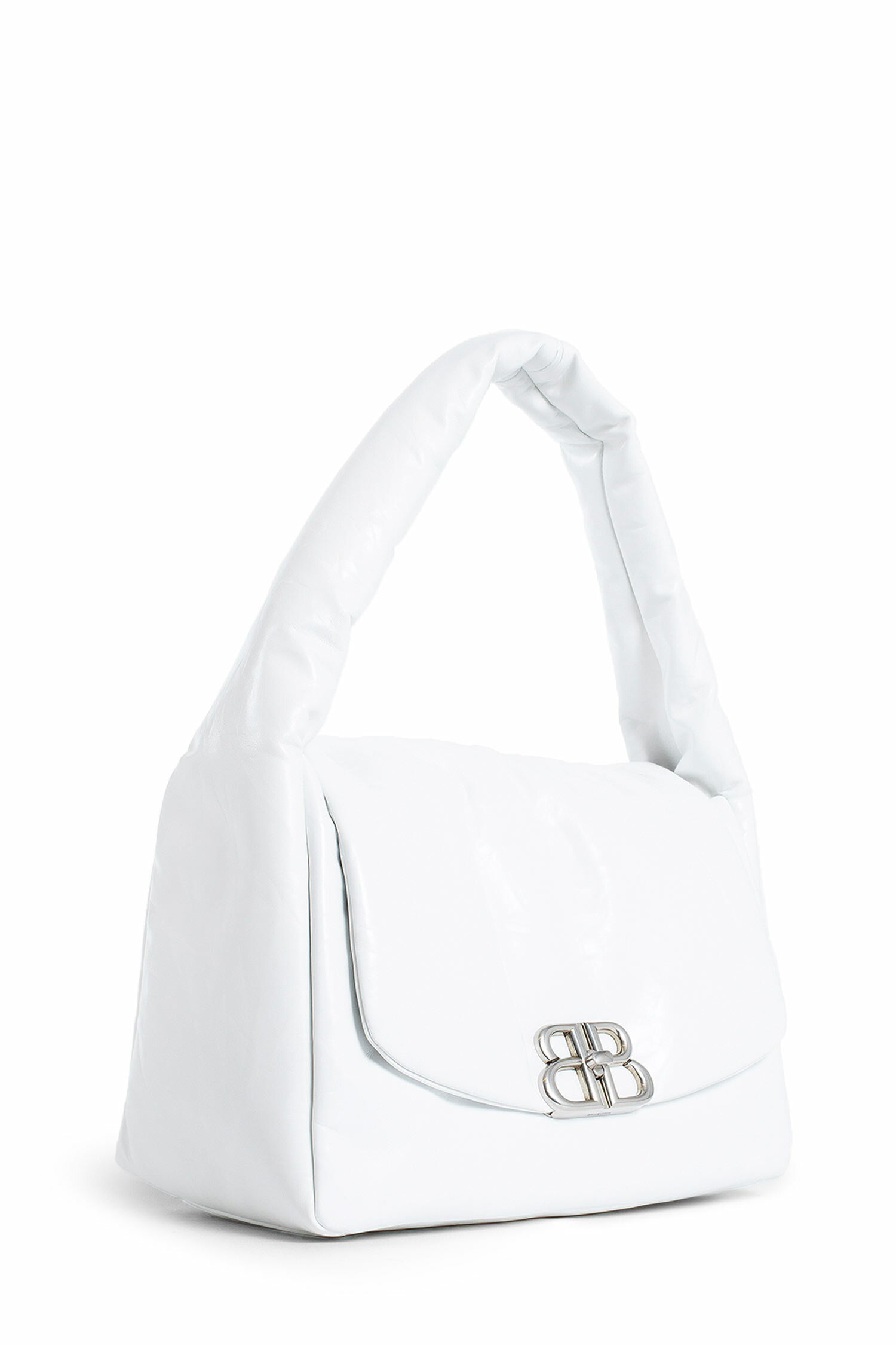 BALENCIAGA WOMAN WHITE SHOULDER BAGS