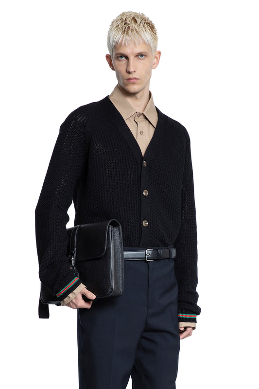 Cotton Knit Web Cardigan - Antonioli.eu
