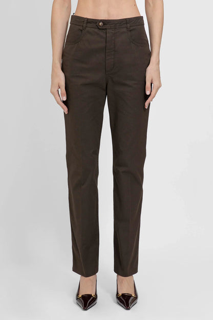 Antonioli SAINT LAURENT WOMAN BROWN TROUSERS