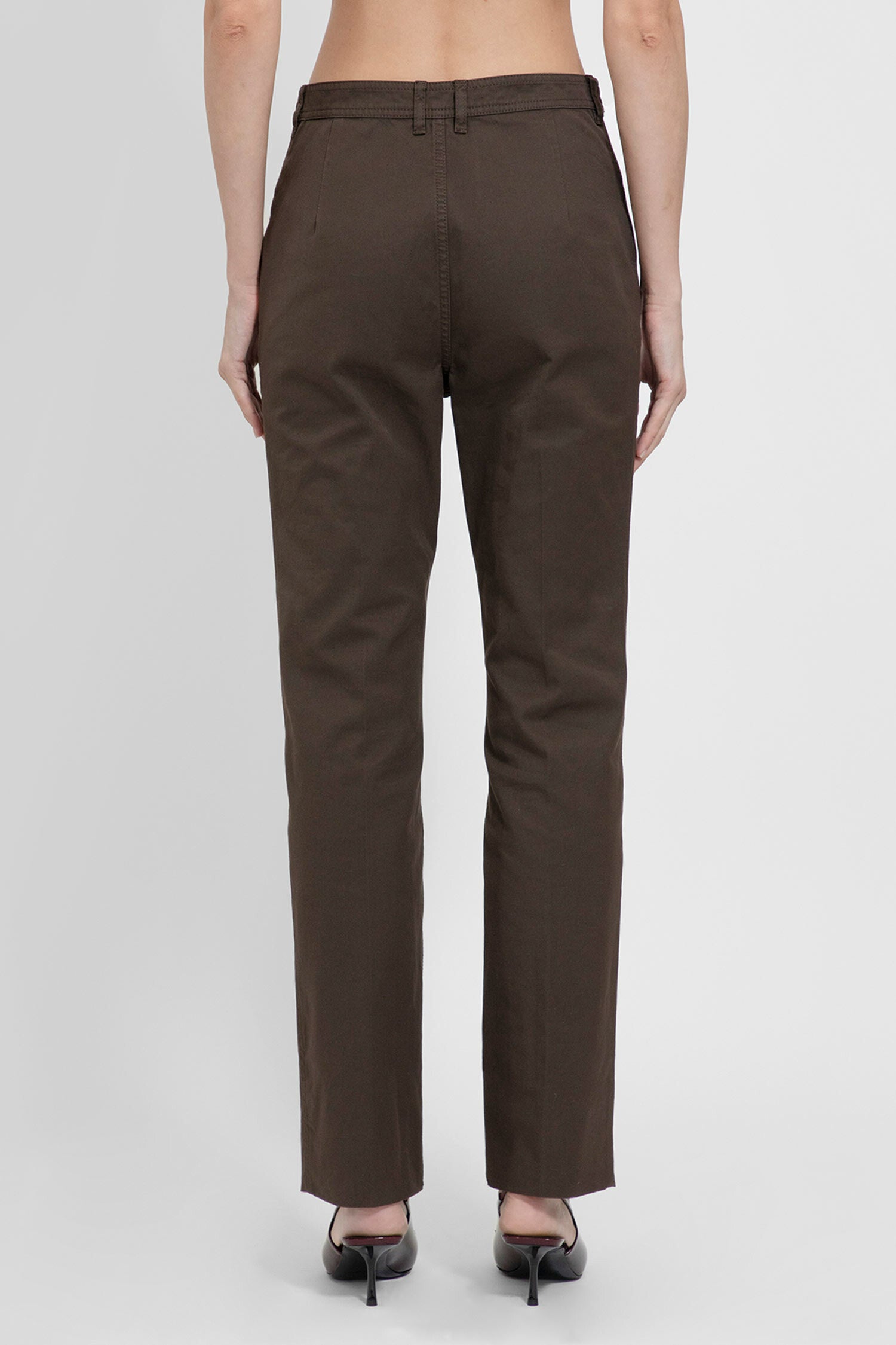 SAINT LAURENT WOMAN BROWN TROUSERS