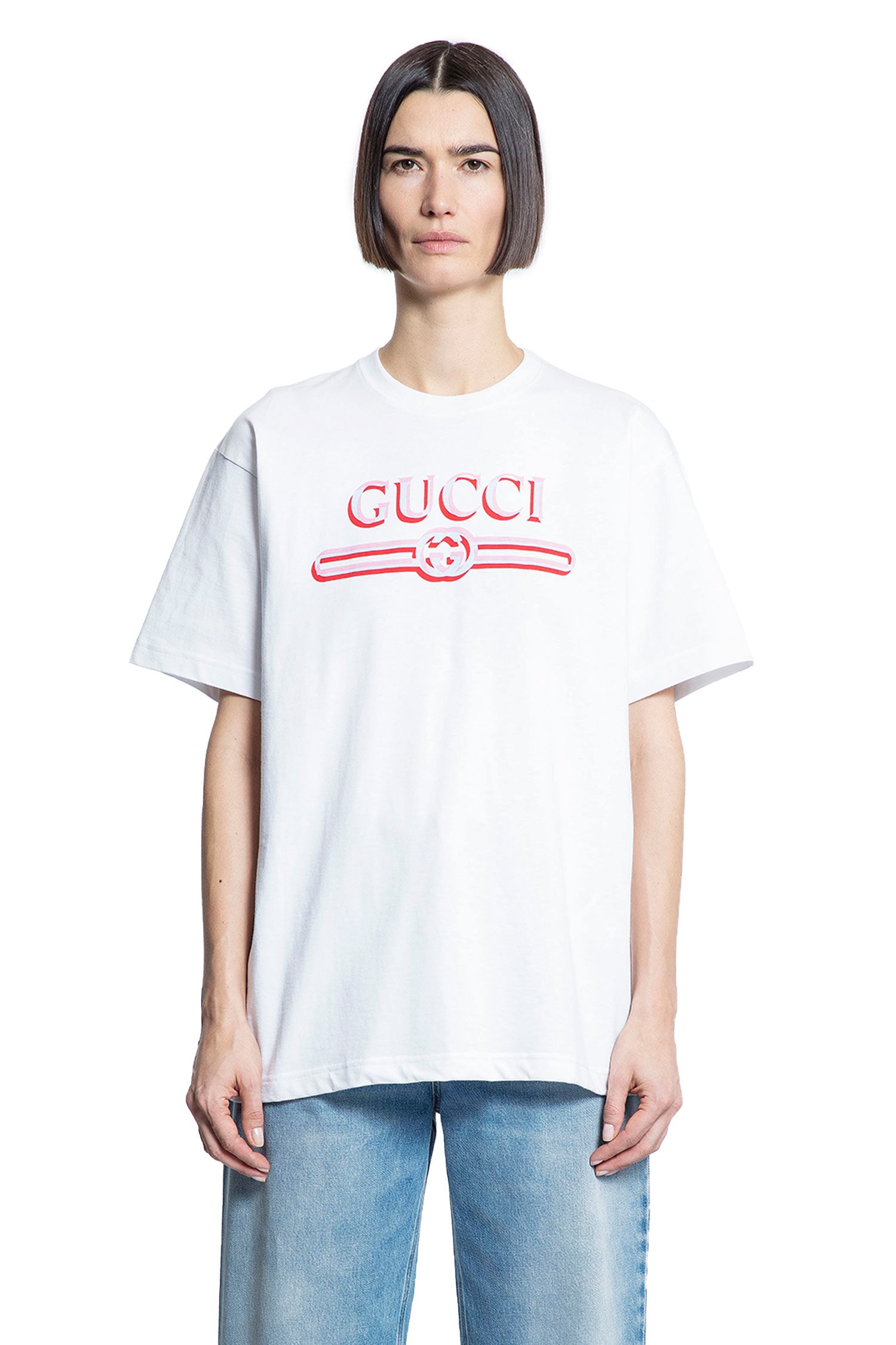 GUCCI WOMAN WHITE T-SHIRTS & TANK TOPS