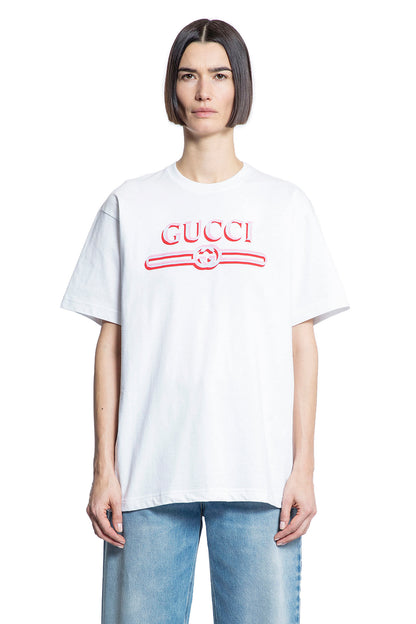 GUCCI WOMAN WHITE T-SHIRTS & TANK TOPS