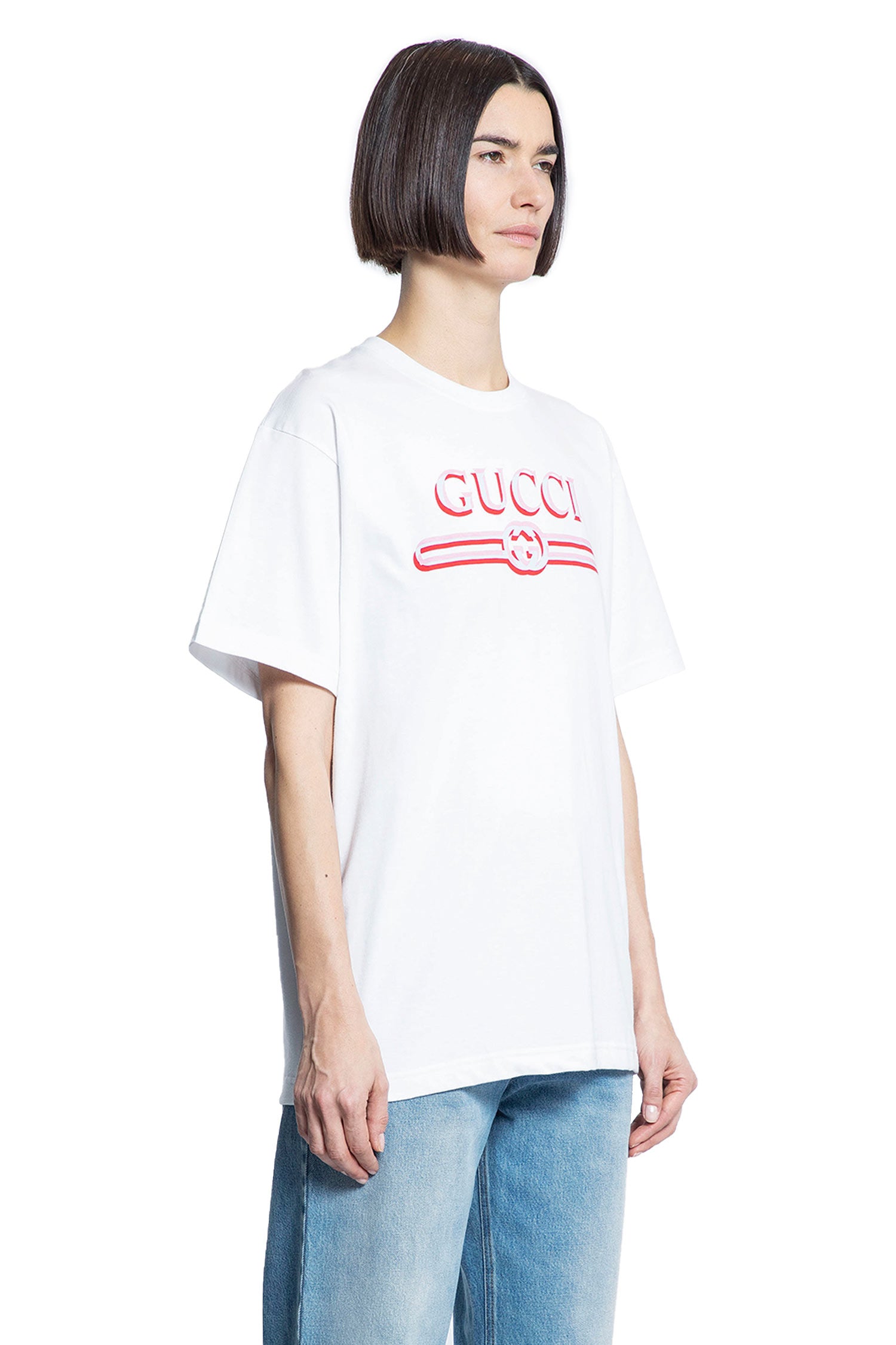 GUCCI WOMAN WHITE T-SHIRTS & TANK TOPS