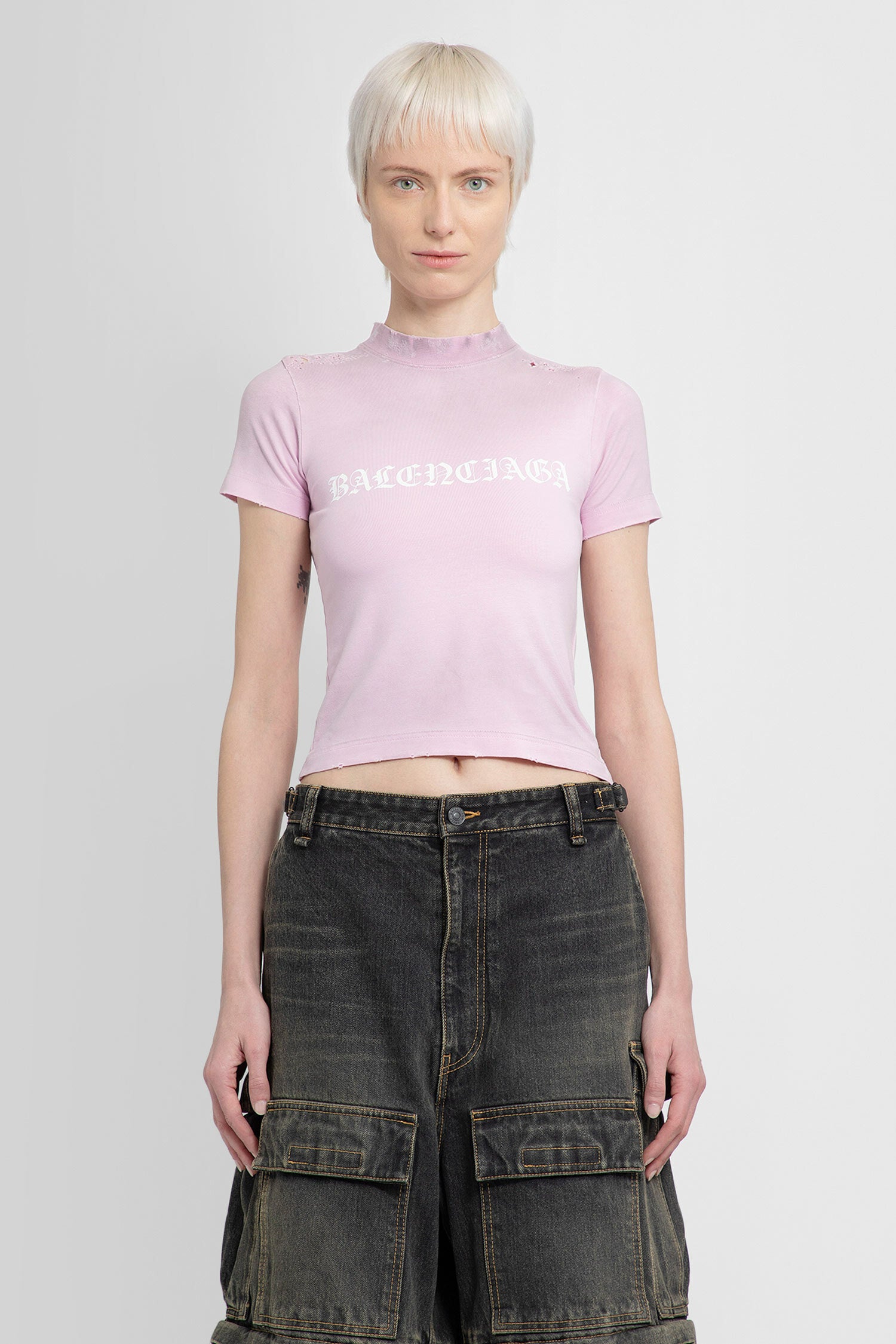 BALENCIAGA WOMAN PINK T-SHIRTS