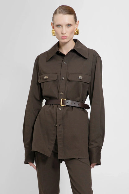 Antonioli SAINT LAURENT WOMAN BROWN SHIRTS