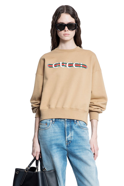 GUCCI WOMAN BEIGE SWEATSHIRTS