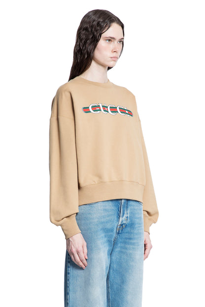 GUCCI WOMAN BEIGE SWEATSHIRTS