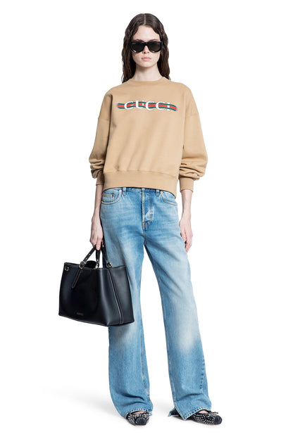 GUCCI WOMAN BEIGE SWEATSHIRTS