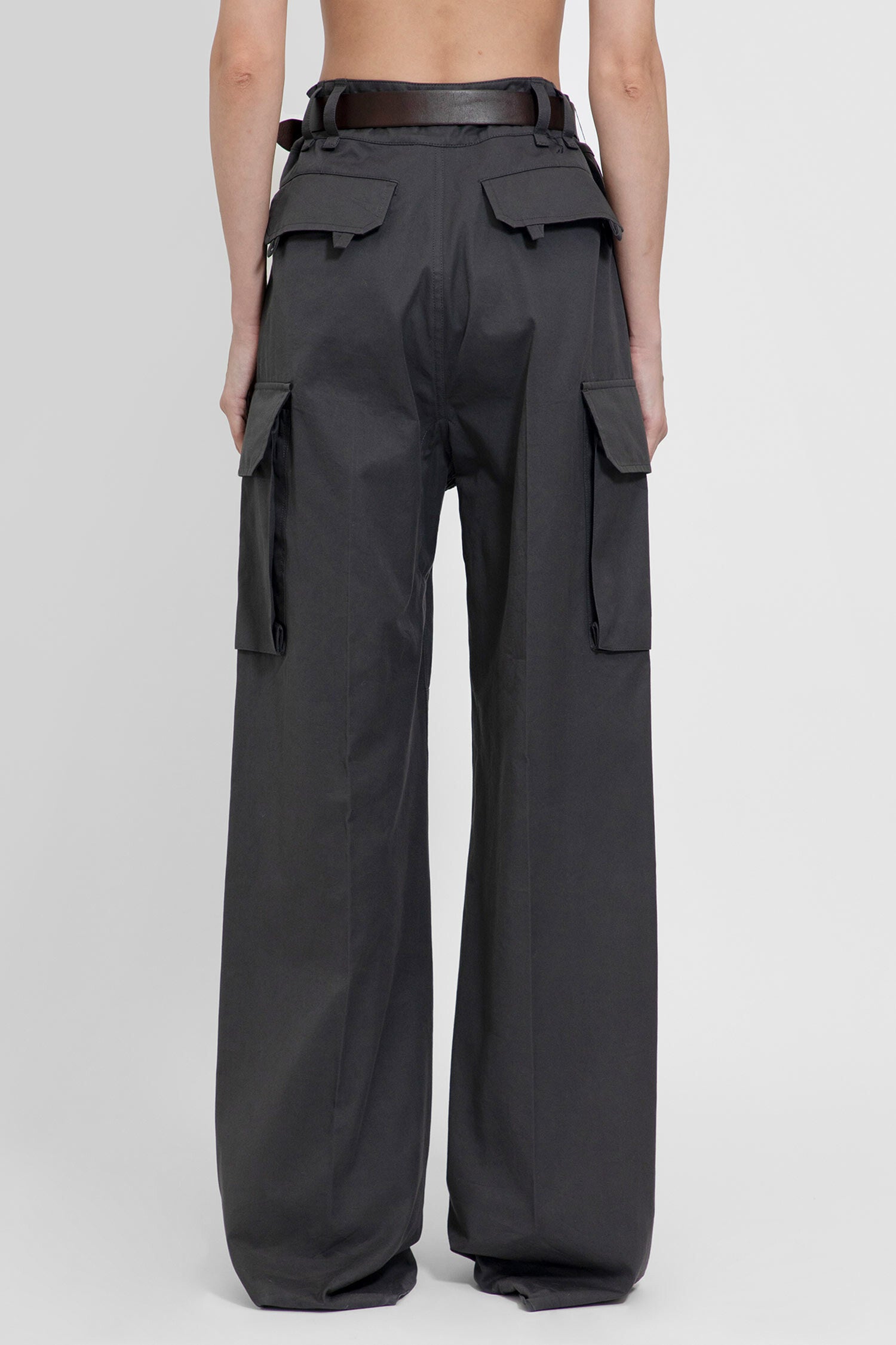 SAINT LAURENT WOMAN BLACK TROUSERS