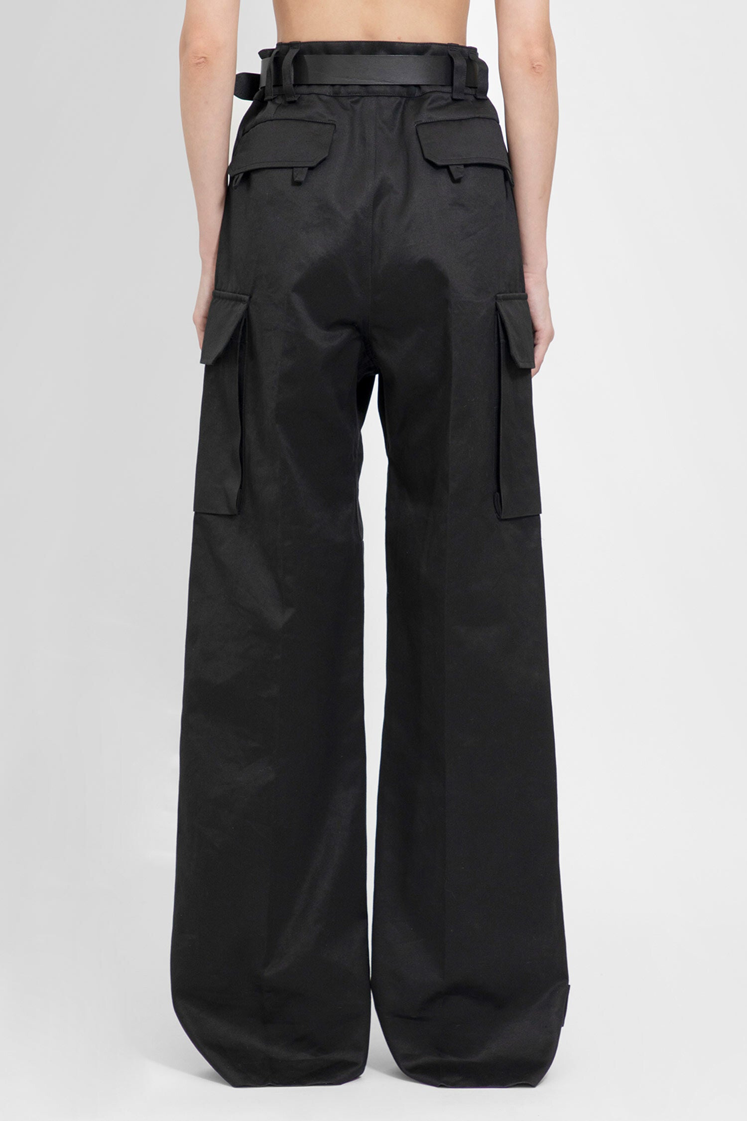 SAINT LAURENT WOMAN BLACK TROUSERS