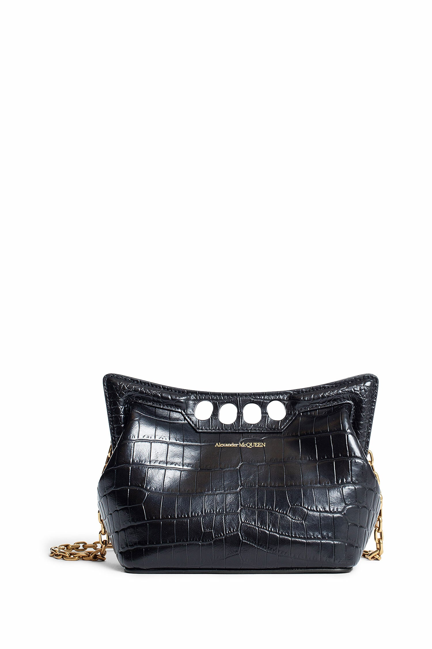 ALEXANDER MCQUEEN WOMAN BLACK CLUTCHES & POUCHES