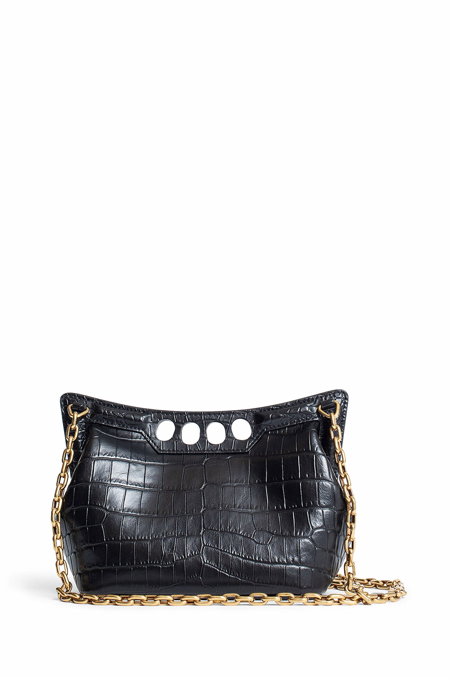 ALEXANDER MCQUEEN WOMAN BLACK CLUTCHES & POUCHES