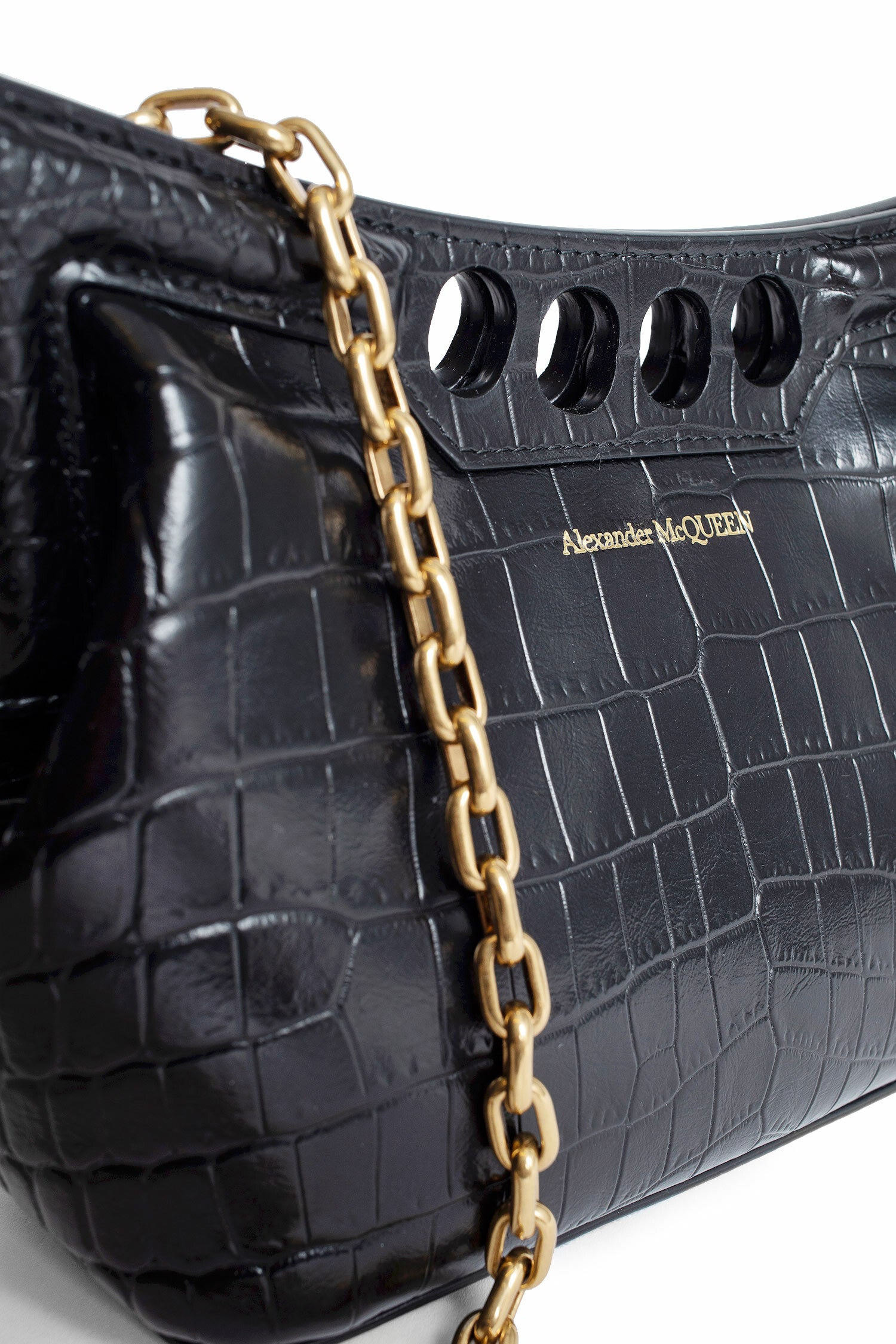 ALEXANDER MCQUEEN WOMAN BLACK TOP HANDLE BAGS