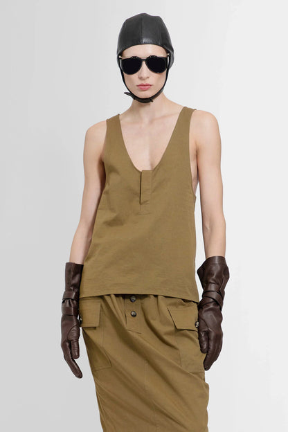 Antonioli SAINT LAURENT WOMAN GREEN T-SHIRTS & TANK TOPS