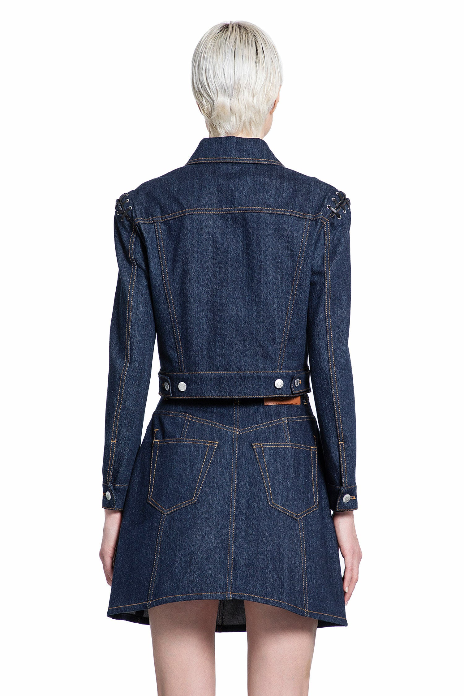 ALEXANDER MCQUEEN WOMAN BLUE JACKETS