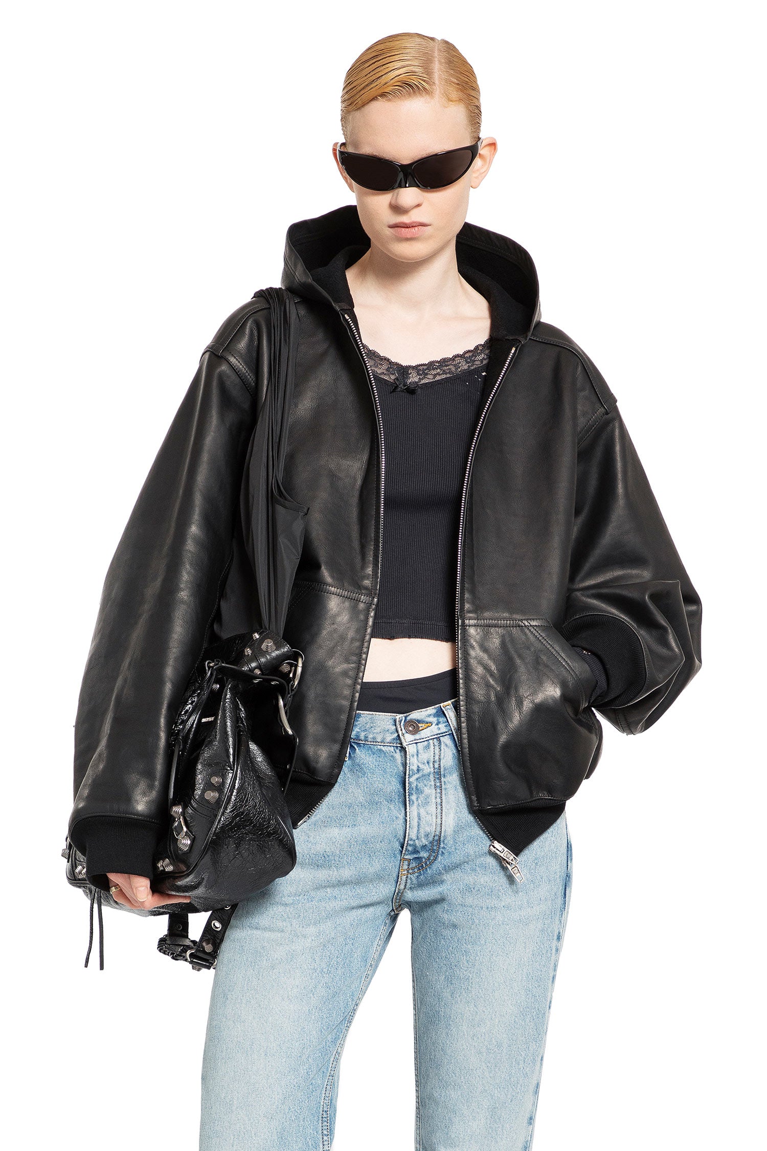 BALENCIAGA WOMAN BLACK JACKETS