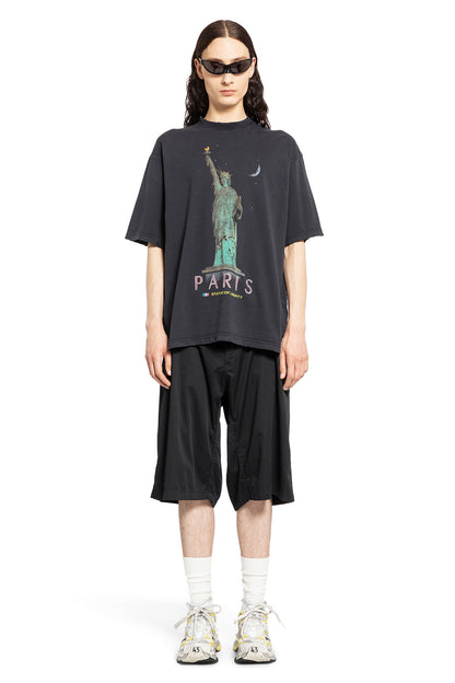 BALENCIAGA MAN BLACK SHORTS & SKIRTS