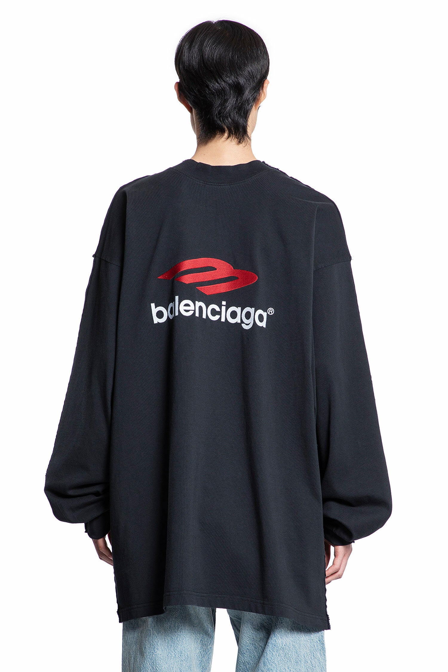 BALENCIAGA MAN BLACK T-SHIRTS