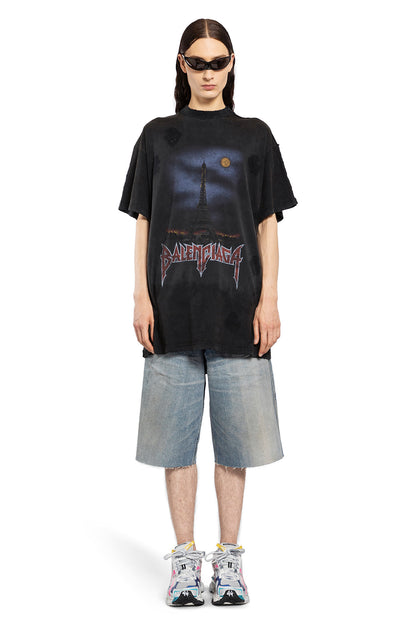 BALENCIAGA MAN BLACK T-SHIRTS & TANK TOPS