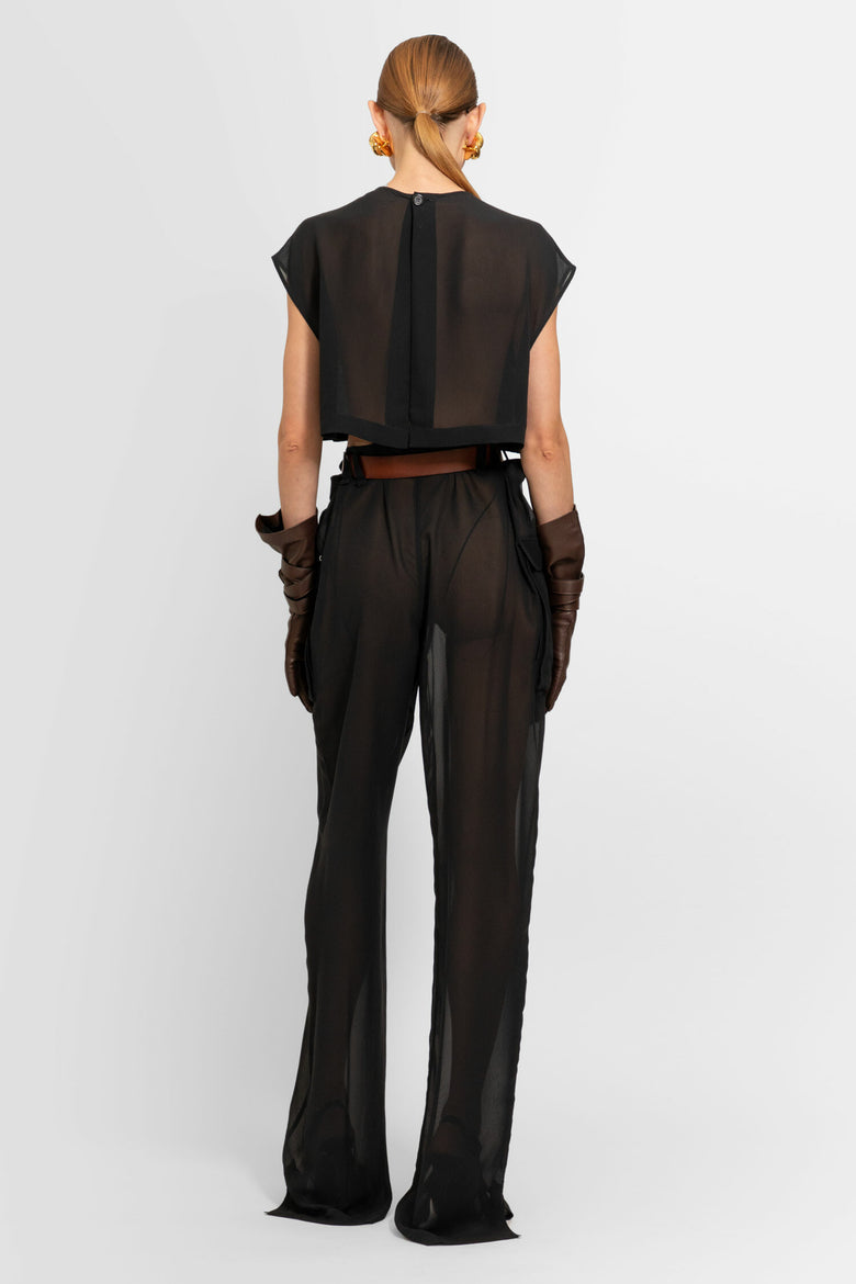 SAINT LAURENT WOMAN BLACK JUMPSUITS