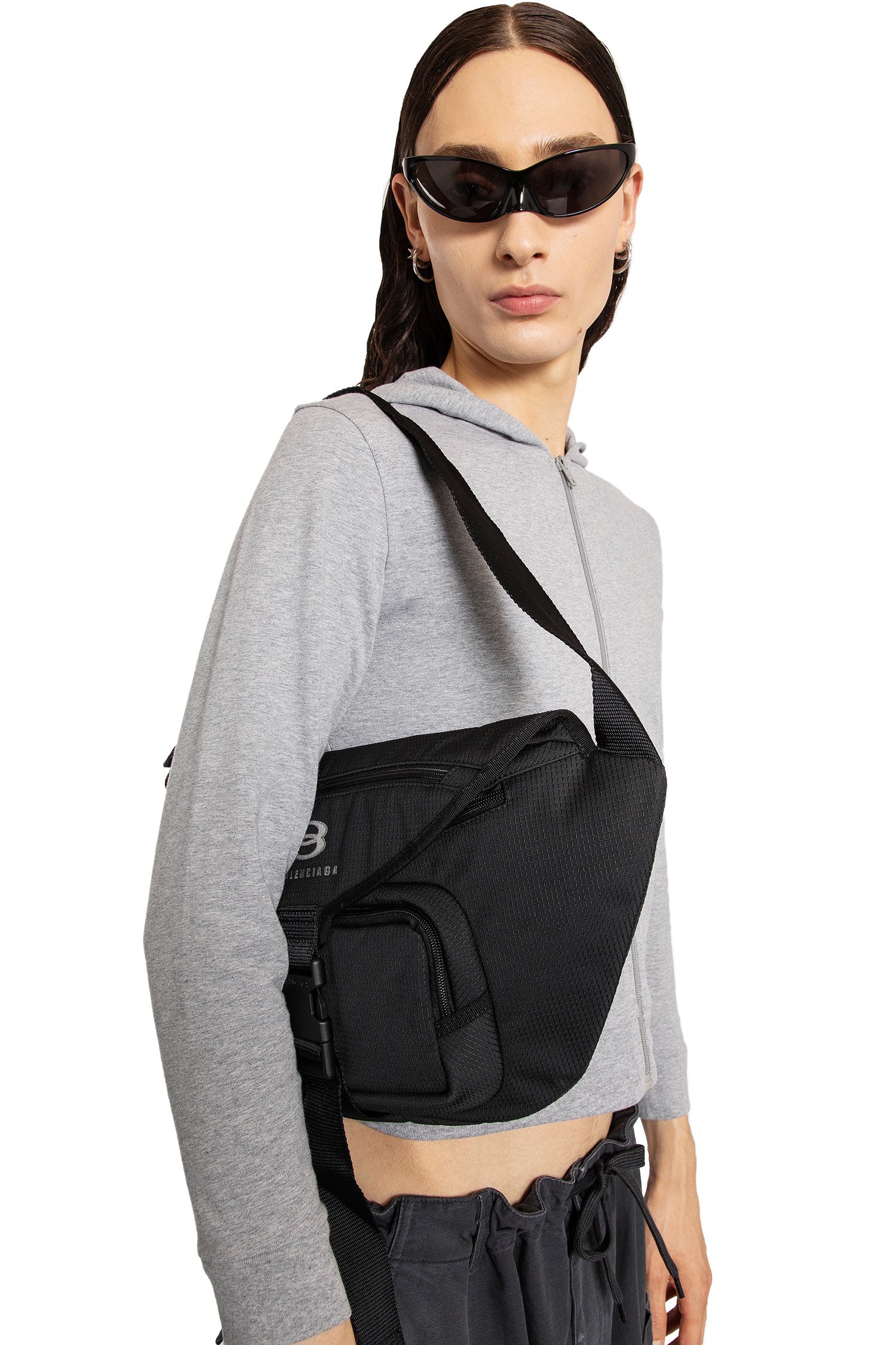 BALENCIAGA MAN BLACK FANNY PACKS